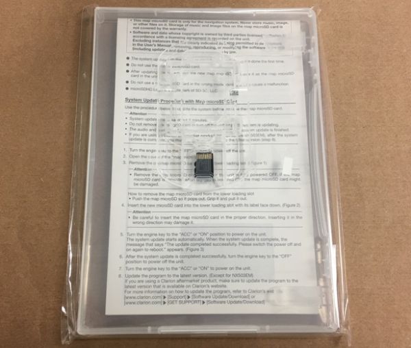 Clarion CLA-NX603SDCARD