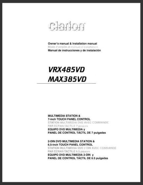 Clarion CLA-OMVRX485VD
